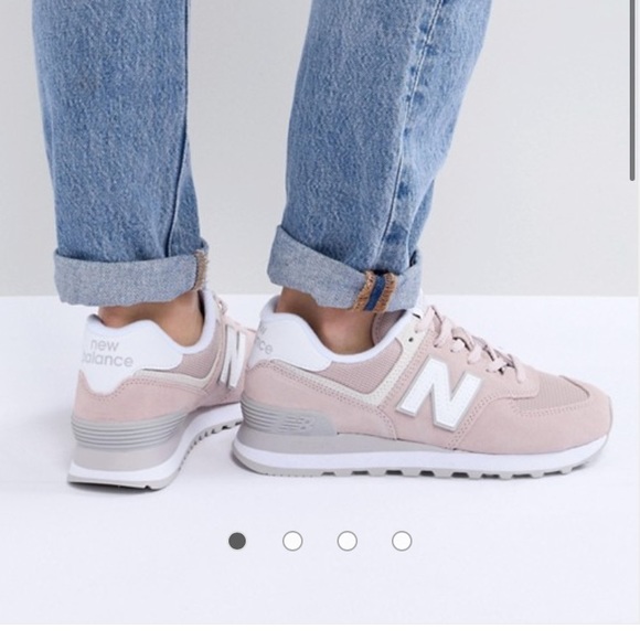 new balance 574 suede trainers